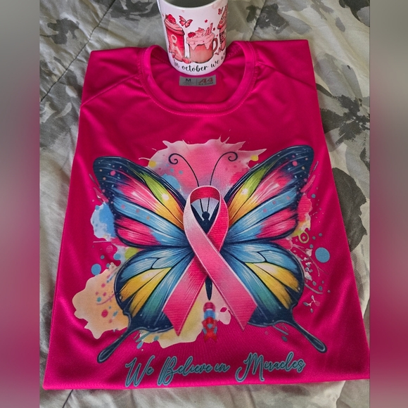 Womens Cancer Awareness T-shirt - Picture 2 of 4